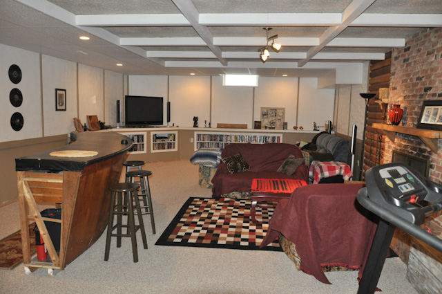 Finished Basement Recreation Space